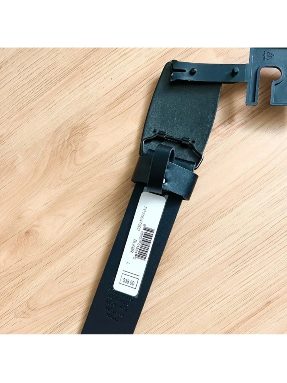 NIKE Air Jordan Golf Belt Black Faux Leather Jumpman Tread Buckle Mens L (38-40)